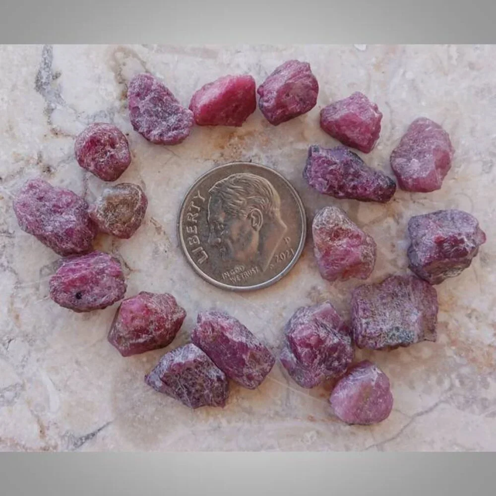 one RUBY raw crystal stone